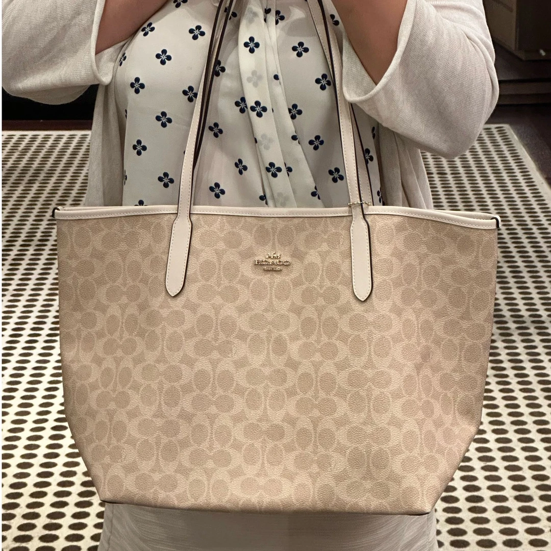 COACH/蔻驰 City Tote 33 托特包敞口购物袋单肩女包 33*29*16