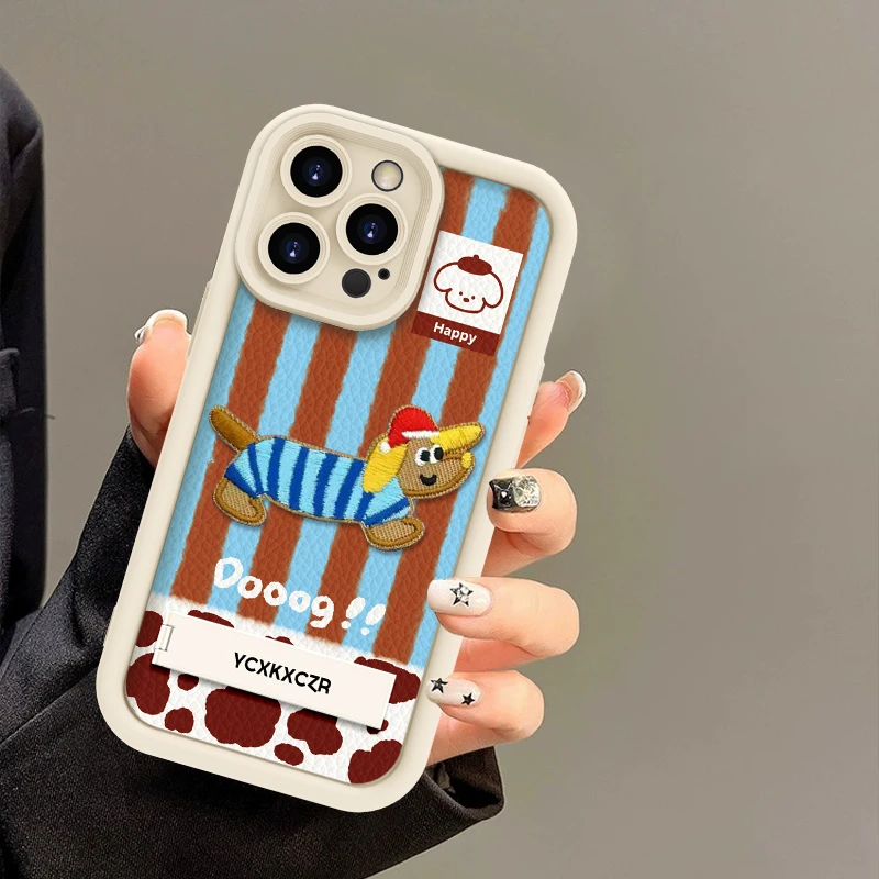 适用于苹果16趣味小狗手机壳卡通新款oppo华为vivo可爱创意个性爆