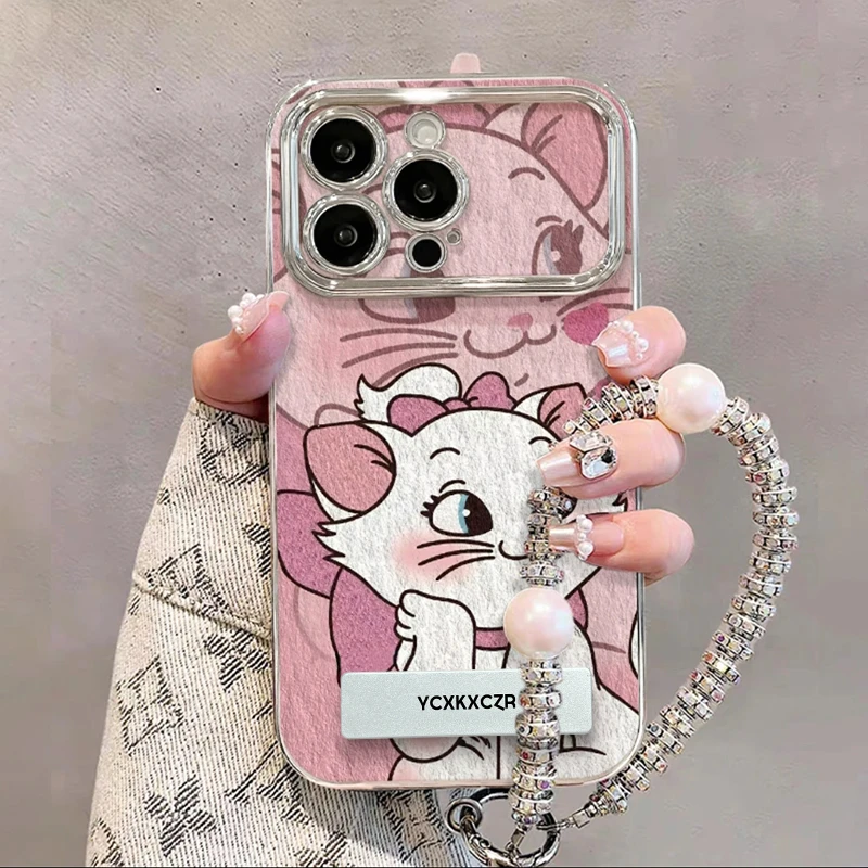 汤姆玛丽猫苹果15/14pro可爱手机壳12/13pro卡通电镀大视窗情侣款