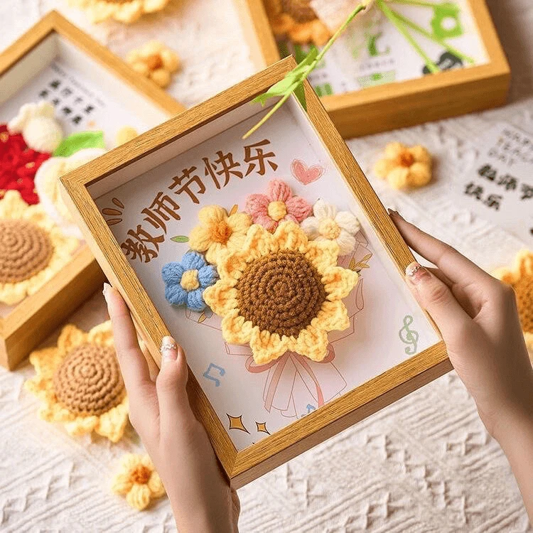 教师节礼物实用老师向日葵高档2024新款幼儿园女老师花束相框摆件