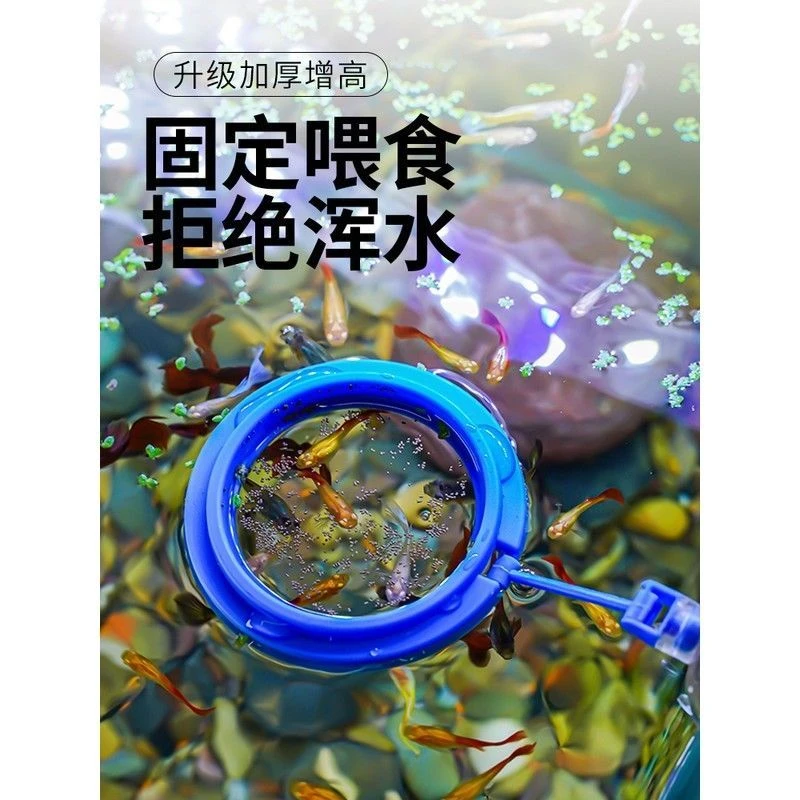 鱼缸喂食器喂鱼神器孔雀鱼漂浮喂食圈丰年虾投食器鱼食投喂器