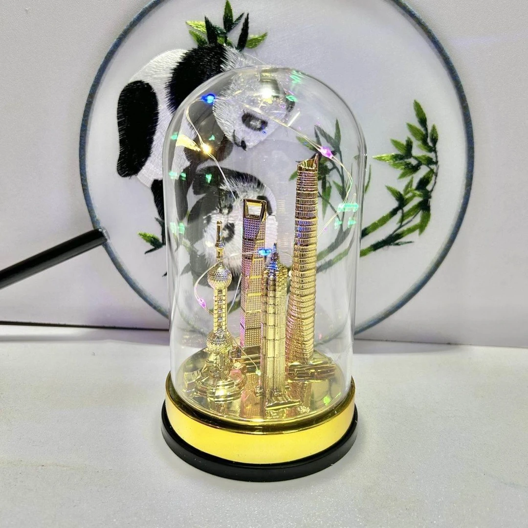 上海东方明珠塔模型金属摆件旅游纪念品环球中心金茂大厦老外礼物
