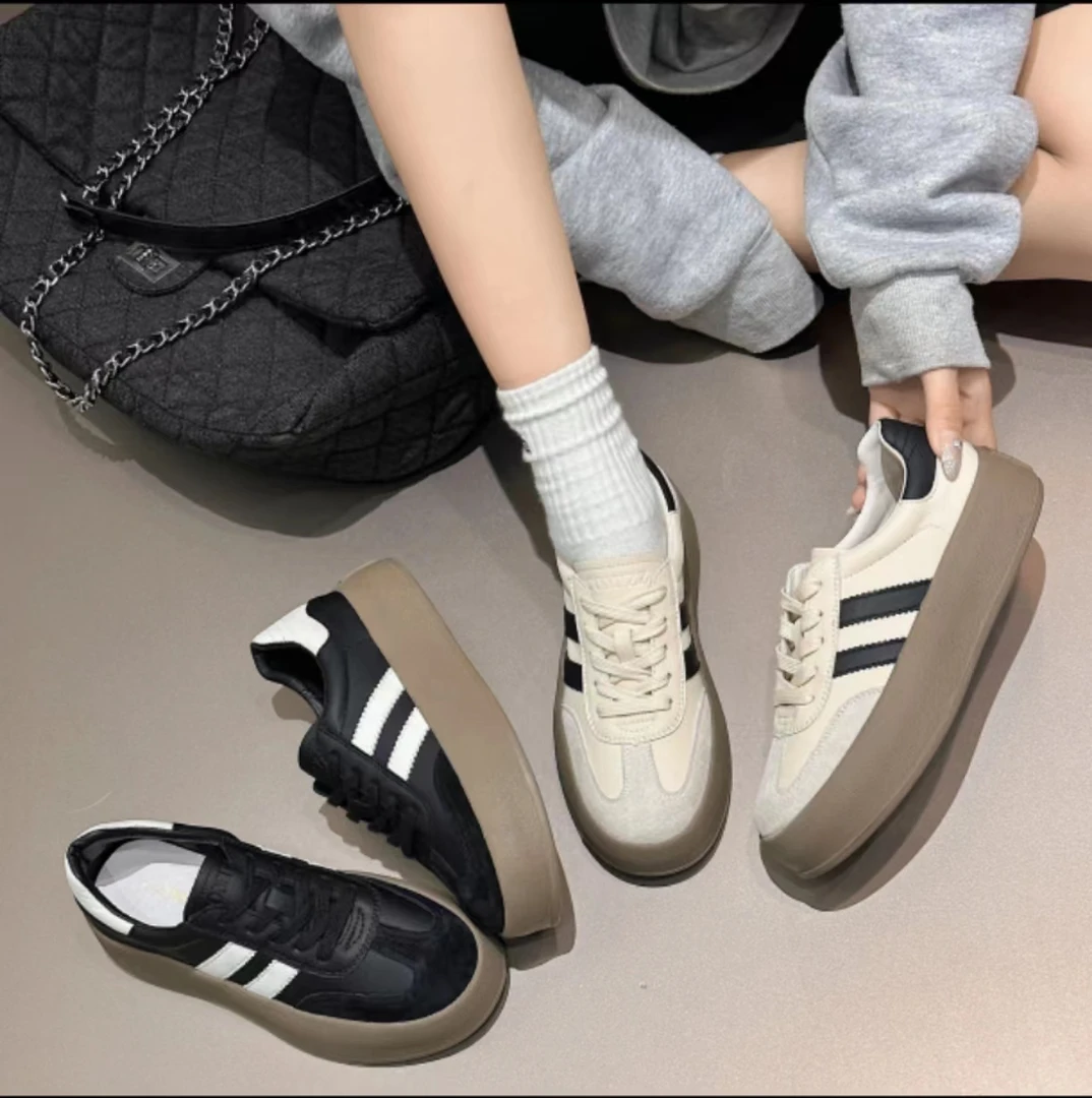 （001-200）撤回女鞋 2023秋厚底软底休闲鞋