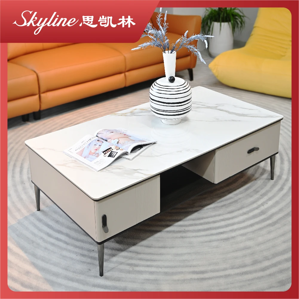 思凯林【茶几】客厅轻奢简约茶几长方形意式极简创意家用小户型款桌
