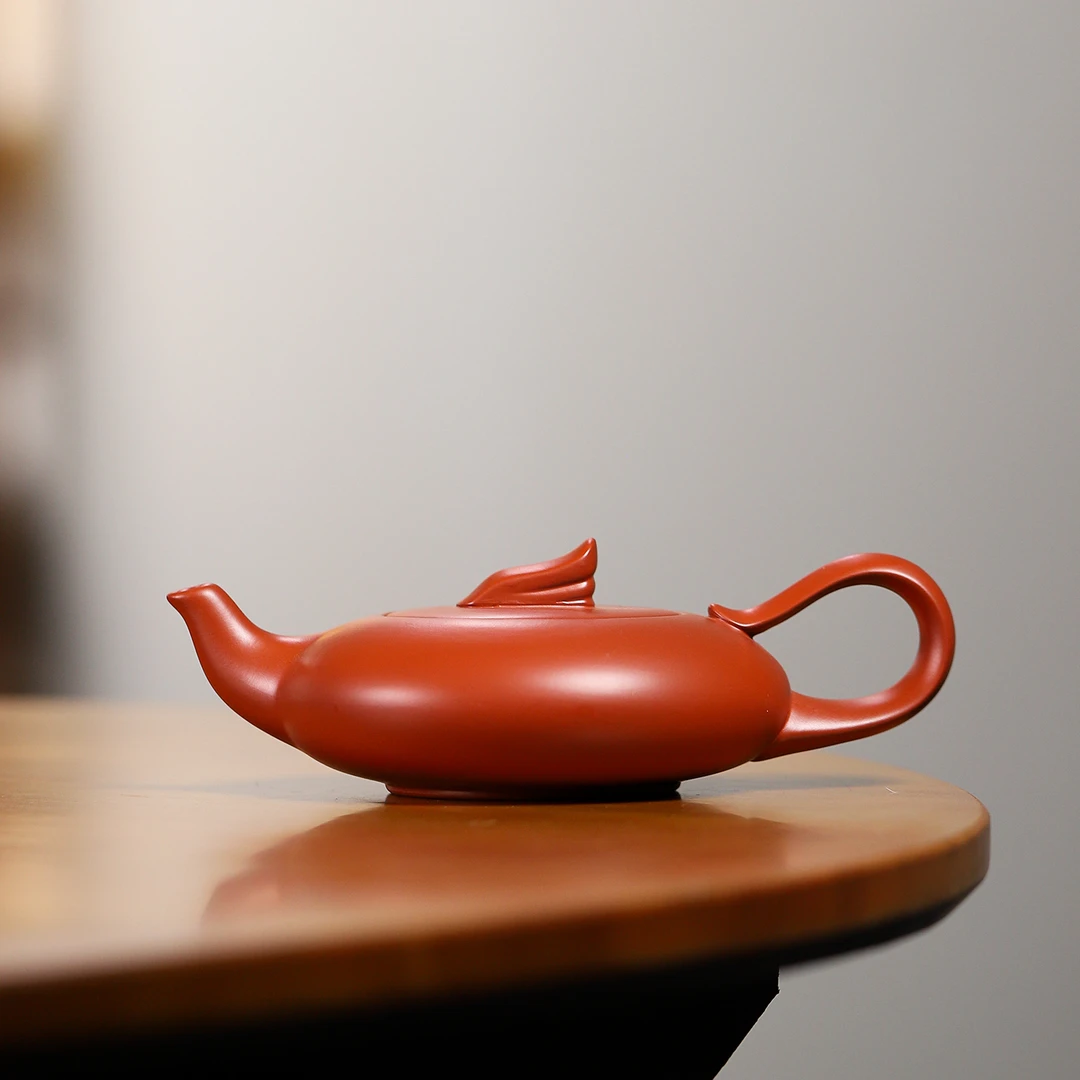宜兴原矿大红袍 凤鸣一帆风顺 容量约200毫升 手工制紫砂壶 高端
