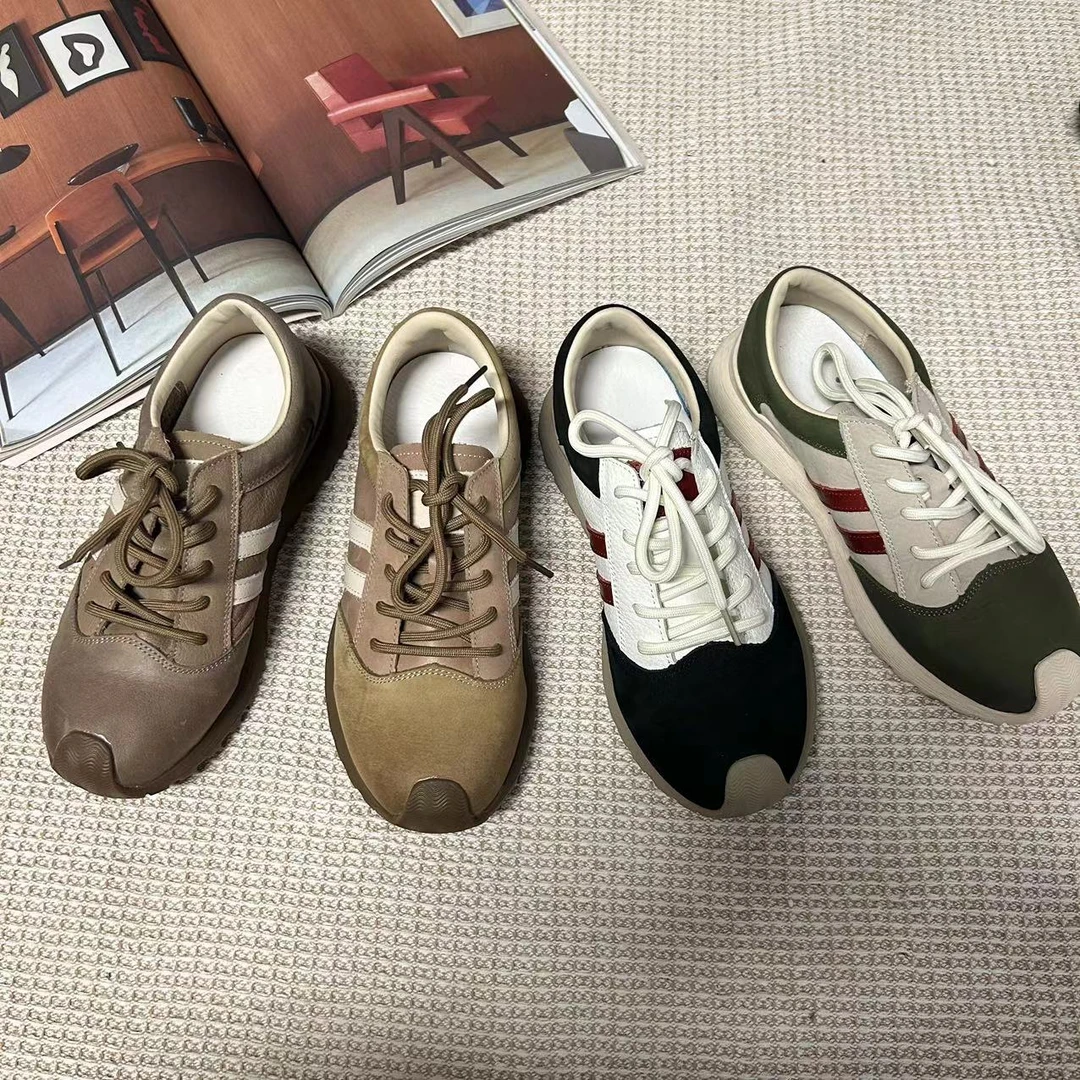 拙手作2024新款时尚百搭女士复古拼色德迅阿甘鞋