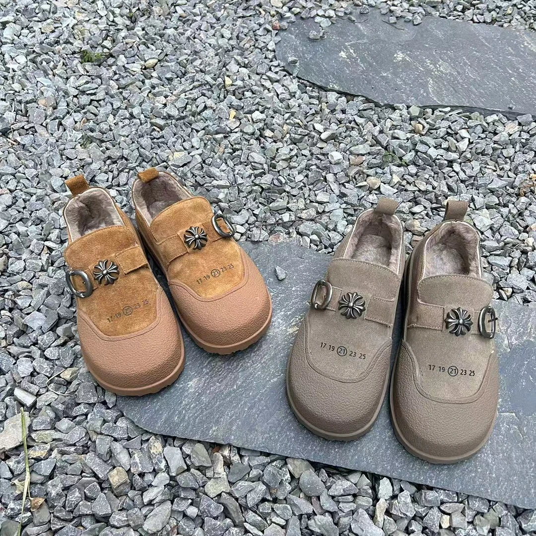 拙手作2024新款加绒博肯时尚休闲百搭保暖软底冬季低帮女鞋