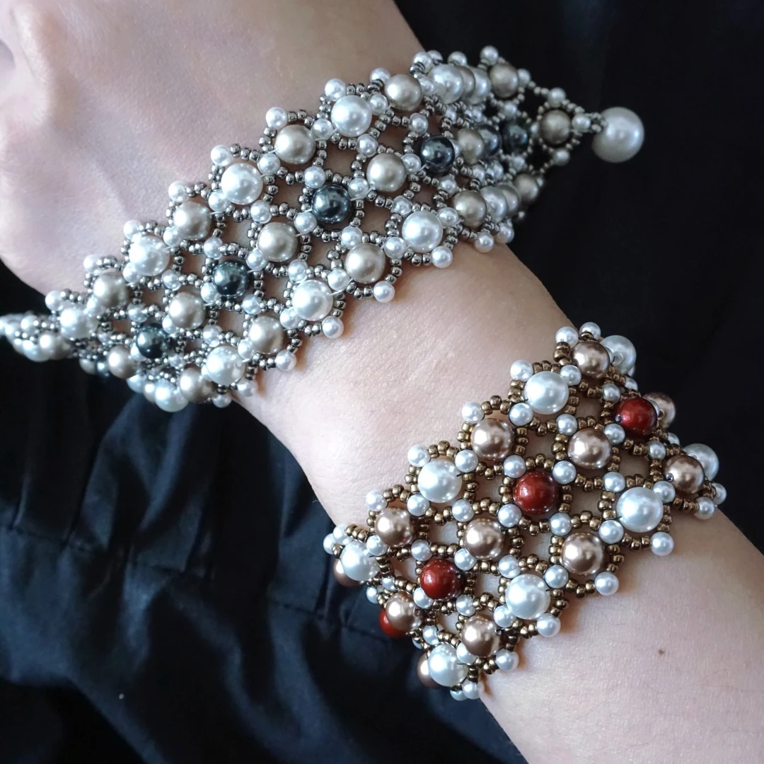 非金属玻璃手链 红磨坊复古气质重工手工手链【材料包+视频教程】