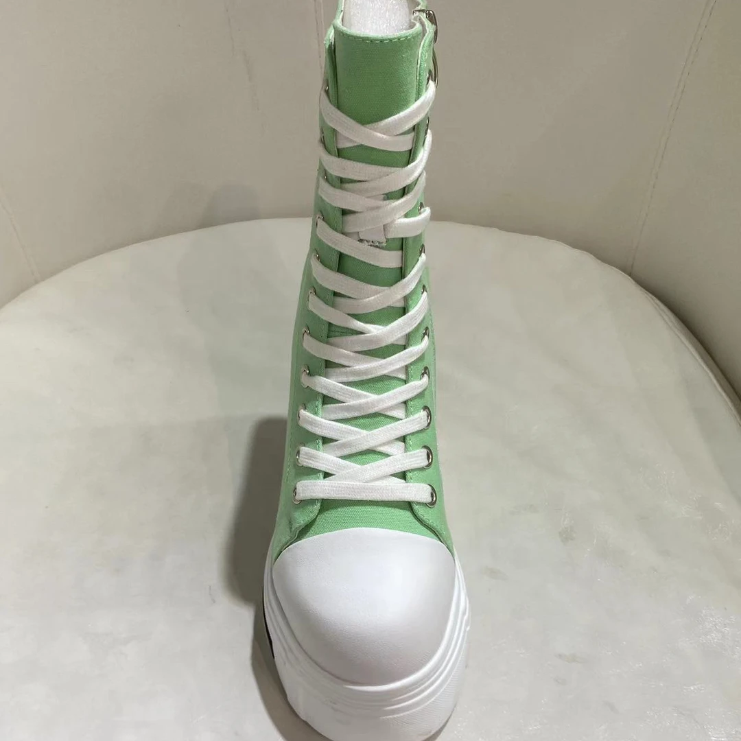 一点五24年新款奶绿色14cm增高鞋~店铺同款抽中请备注尺码
