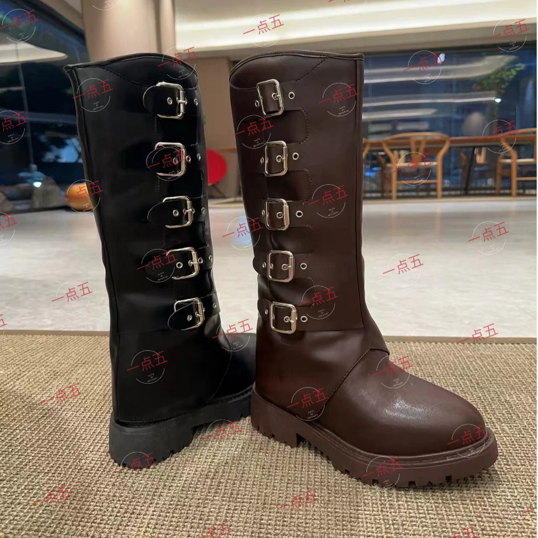 一点五增高15CM-13CM长筒靴女士两穿可拆卸定制真皮鞋经典黑咖色