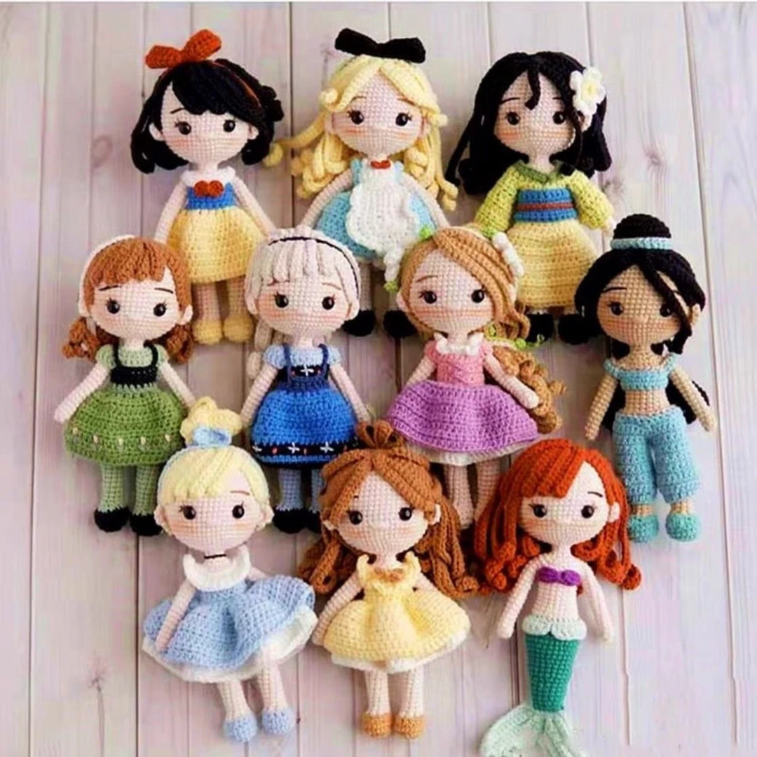 闺蜜礼物手作打发时间钩针手工编织公主玩偶摆件diy材料包毛线团