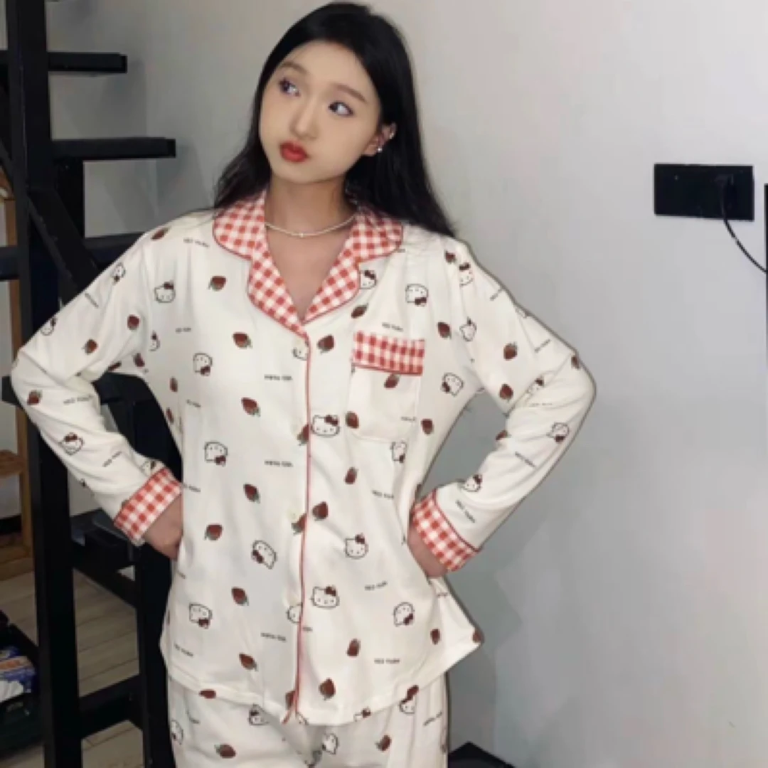 半边绒睡衣女冬季软绵绵慵懒风保暖甜美可爱可外穿家居服套装