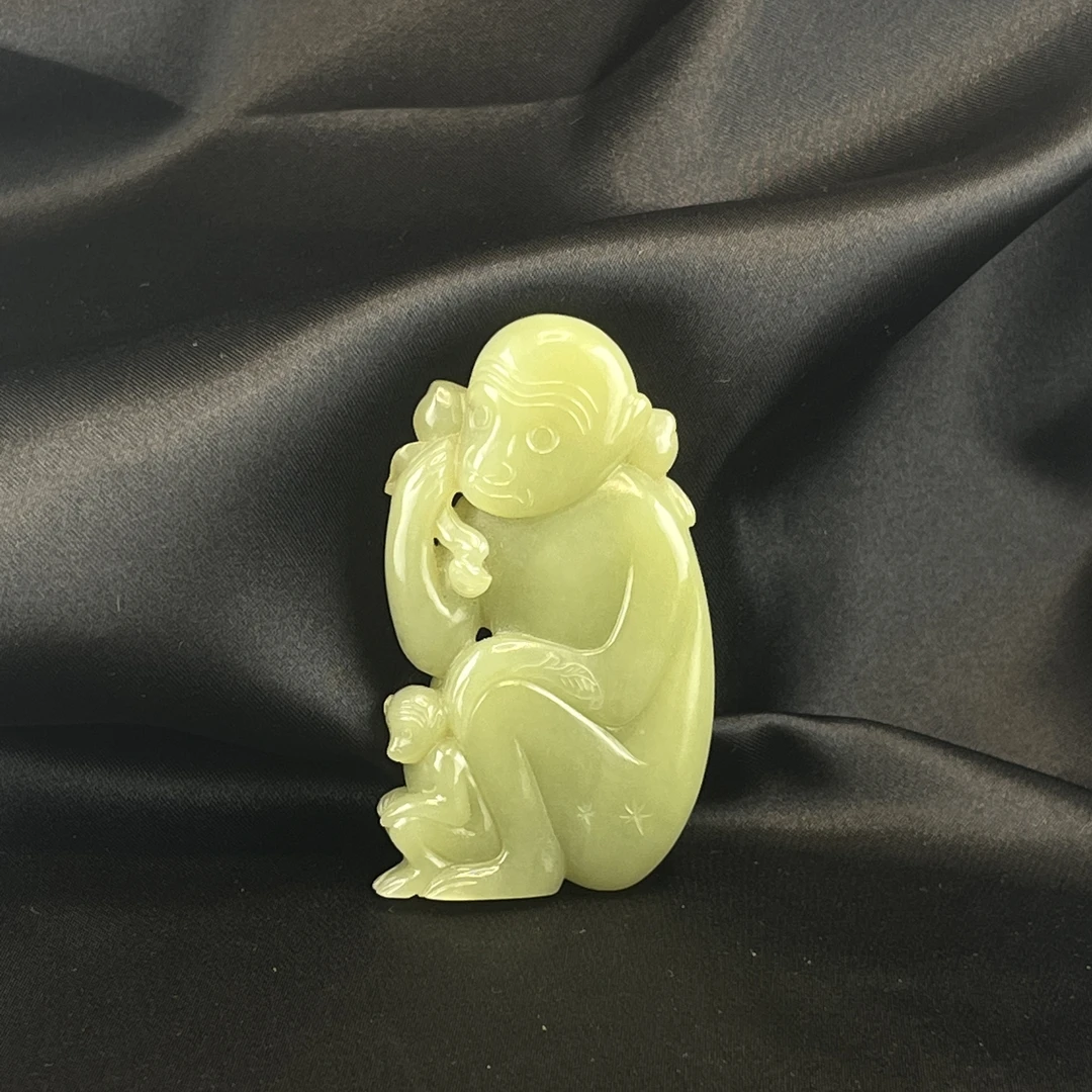 清晚期和田黄玉猴/HY266090/金玉良缘/槐荫山房