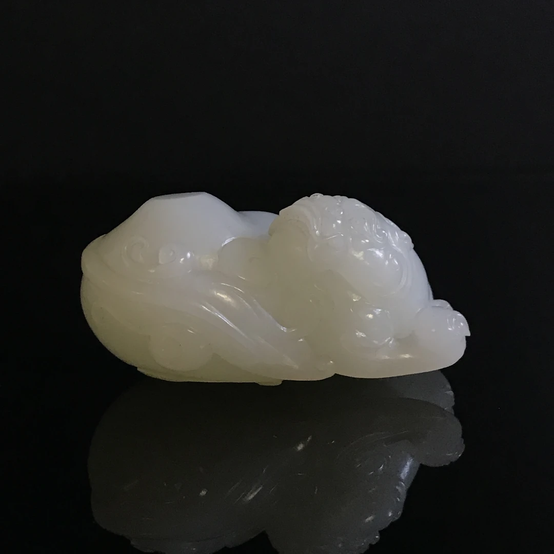 民国和田玉瑞兽/HY413770/金玉良缘/槐荫山房