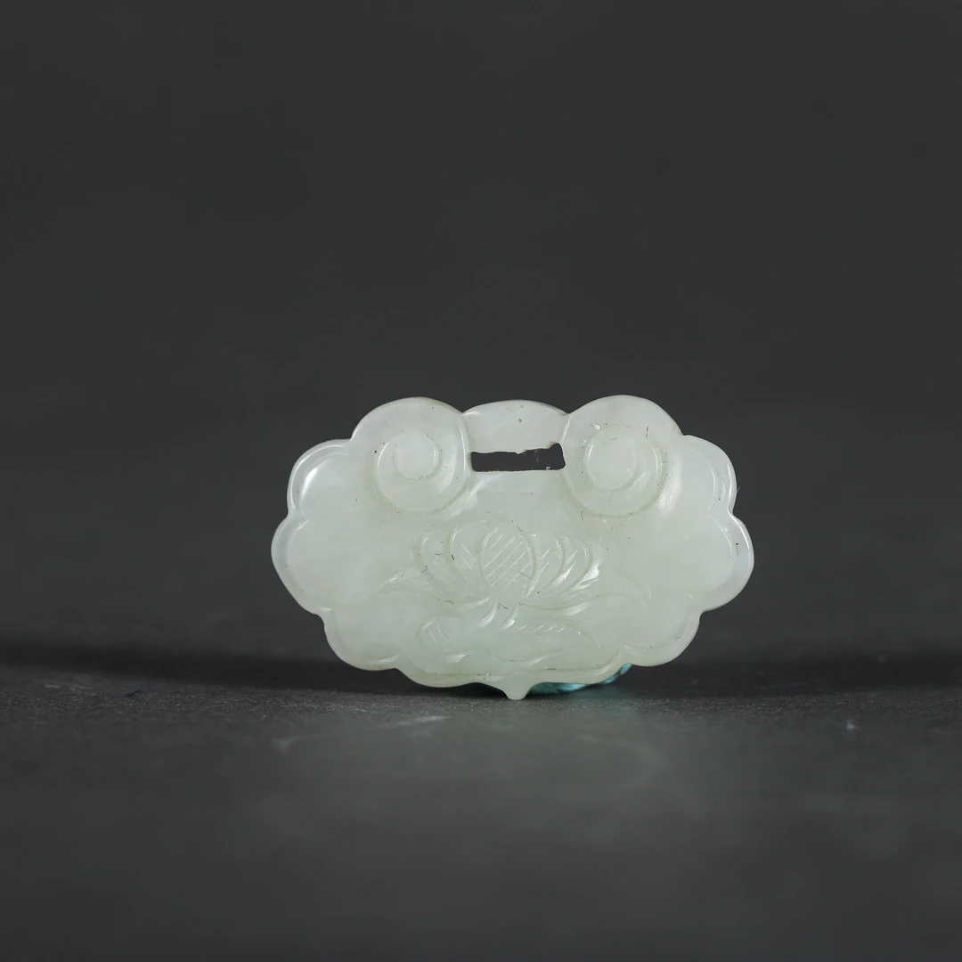 清晚期和田玉锁形佩/HY404694/金玉良缘/槐荫山房