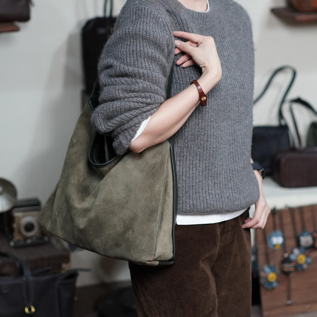 [冰语]2025春夏新款平替好物百搭简约单肩斜挎真皮HoBo包-241123