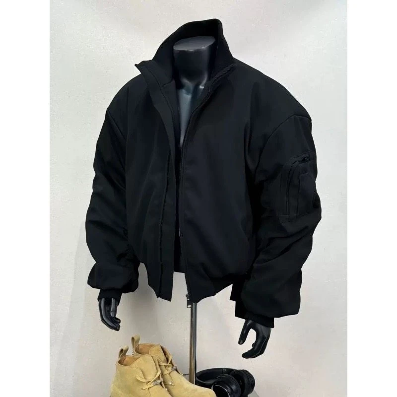 bomber立领ma1飞行员夹克棉服男冬季加厚夹棉leisuret棒球服外套