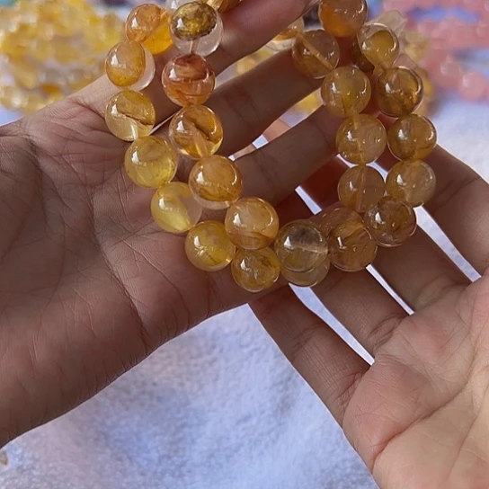 水晶颈饰未镶嵌o****y黄胶花2