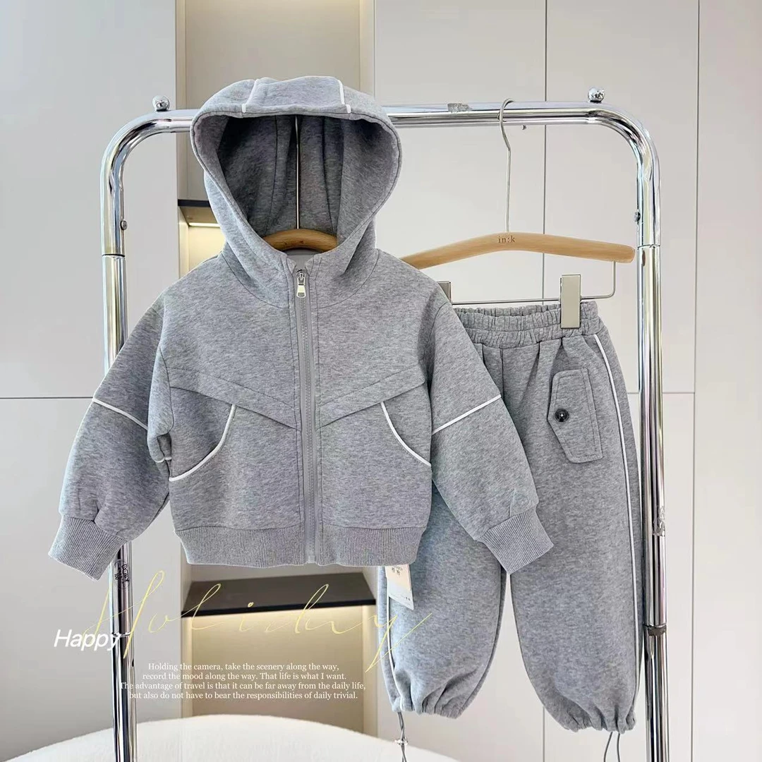 汤圆家童装2024新款韩系休闲卡绳百搭套装 Y-6753