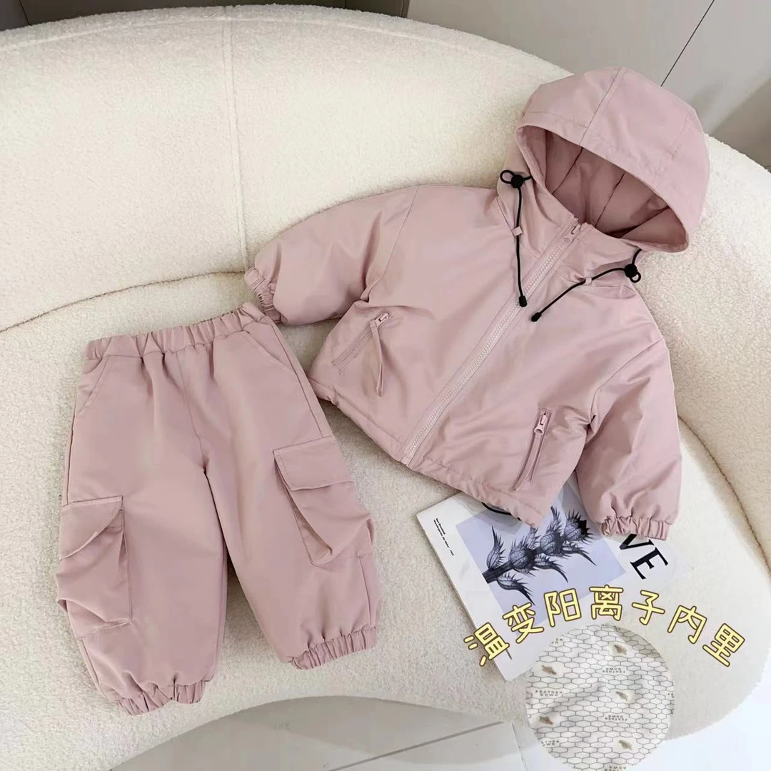 【温变阳离子内里】汤圆家童装2024冬季阳离子加棉保暖套装 YA-052