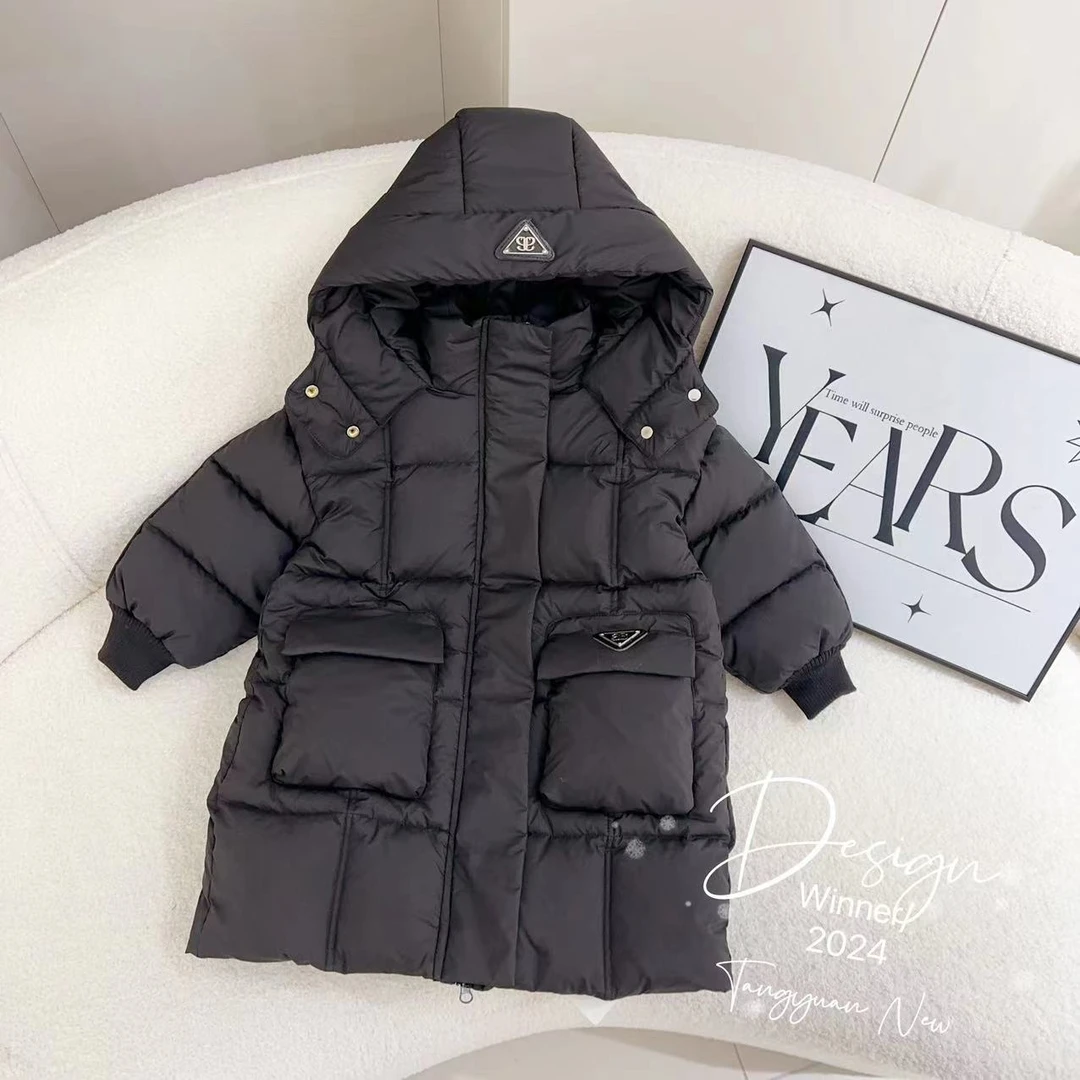 汤圆家童装2024冬季上新行走的保温被中长款百搭棉衣 YA-551