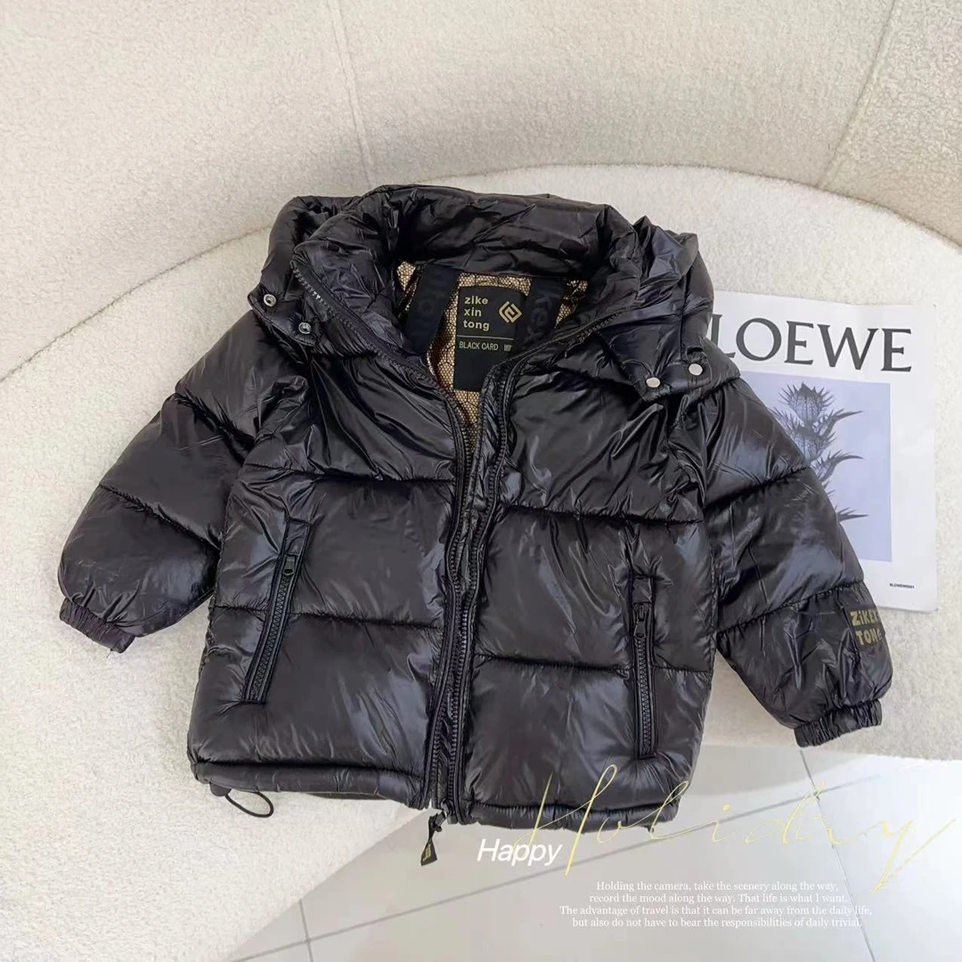 汤圆家童装2024冬季上新零压感百搭中性连帽棉衣 YA-316