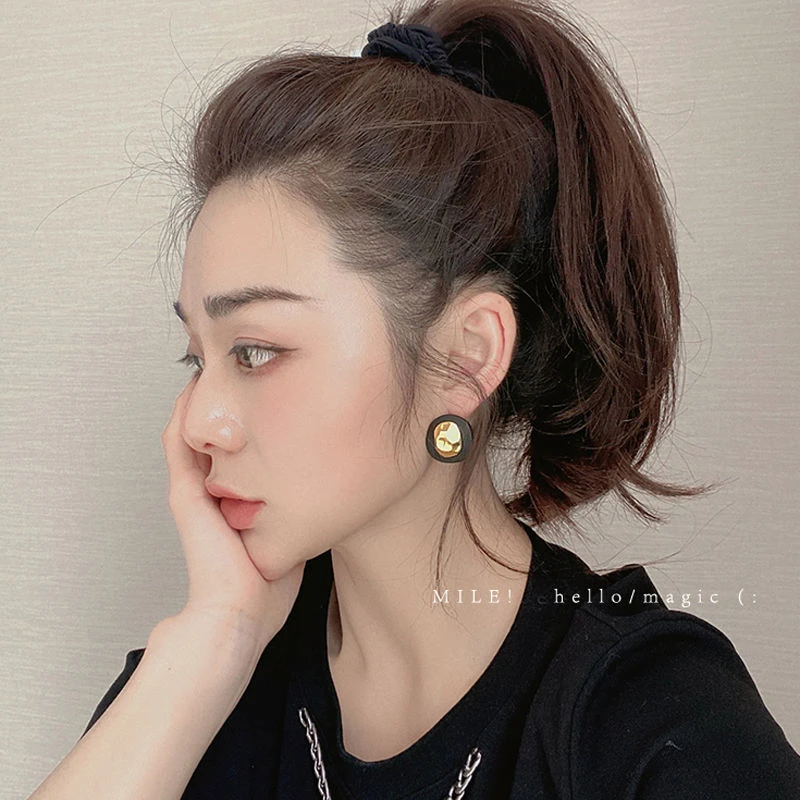 925银耳饰 轻奢高级感复古潮韩国气质耳环女法式冷淡风耳钉配饰潮