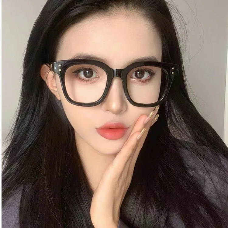 2024黑框眼镜女粗框大框可配近视方框素颜神器学生眼镜框大脸显瘦