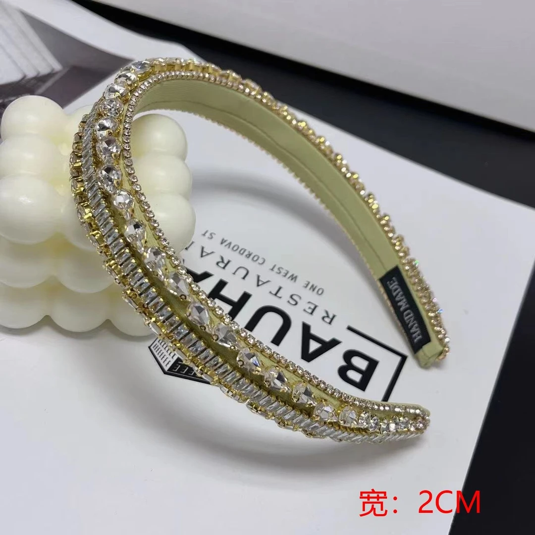 K298气质甜美少女发饰精致轻奢时尚重工满钻发箍潮流减龄海绵头箍