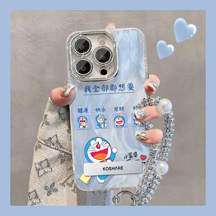 发个财 我全都要适用苹果14iPhone15新款创意高級精孔羽紗手机壳