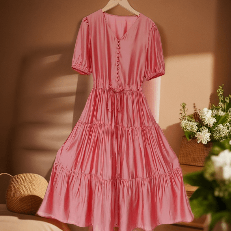 女装连衣裙夏款短袖多层连衣裙气质洋气显瘦百搭休闲夏季时尚