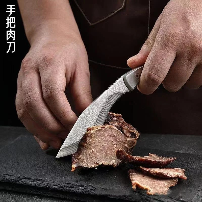 【全钢狗腿】尼泊尔神秘之刃-家用户外多功能切水果切肉手把肉小刀