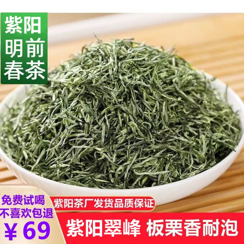 2024年新茶明前正宗紫阳毛尖翠峰紫阳茶特级绿茶春茶栗香滋味鲜爽