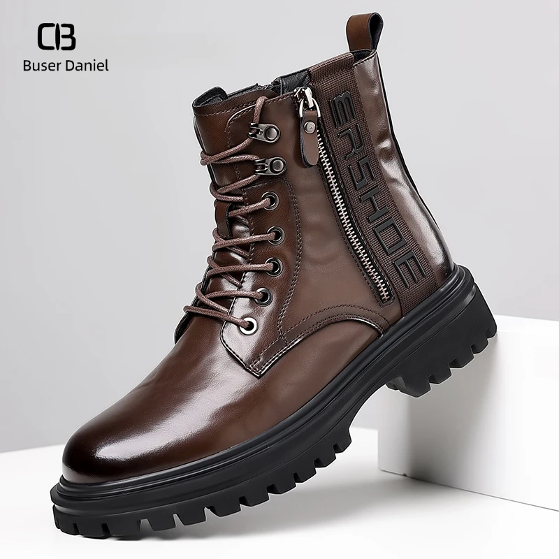 BuseDaniel品牌男士轻奢匠心英伦风全地型户外防滑透气时尚马丁靴