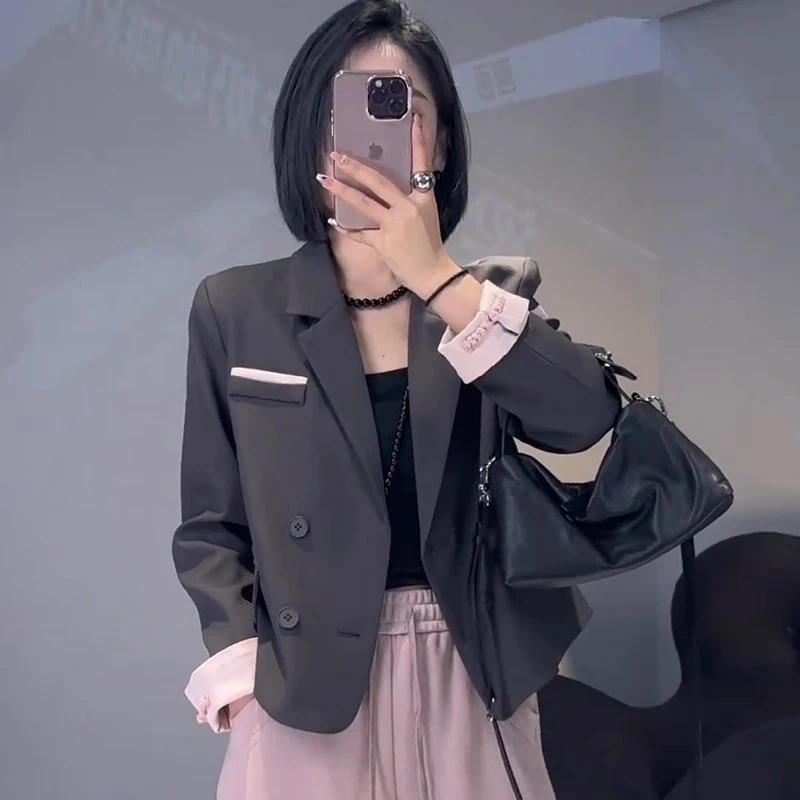 新中式短款国风西装外套春季2025新款韩版小个子洋气女士西服上衣