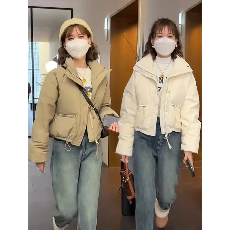 今年流行网红棉服女2024冬季爆款新款小个子加厚面包服棉衣短外套
