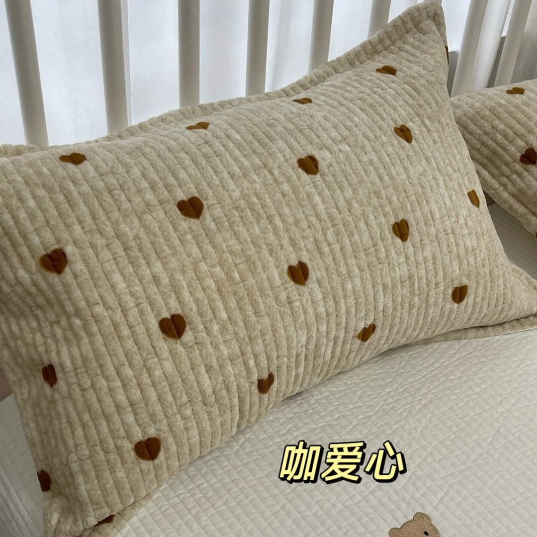 单品牛奶绒枕套（尺寸74✘48cm）枕套加厚