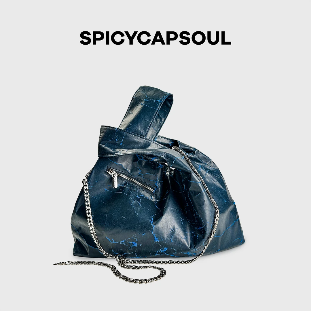 【楼下，窃窃私语】SpicyCapSoul池金物水洗油蜡布托特马甲包可斜挎