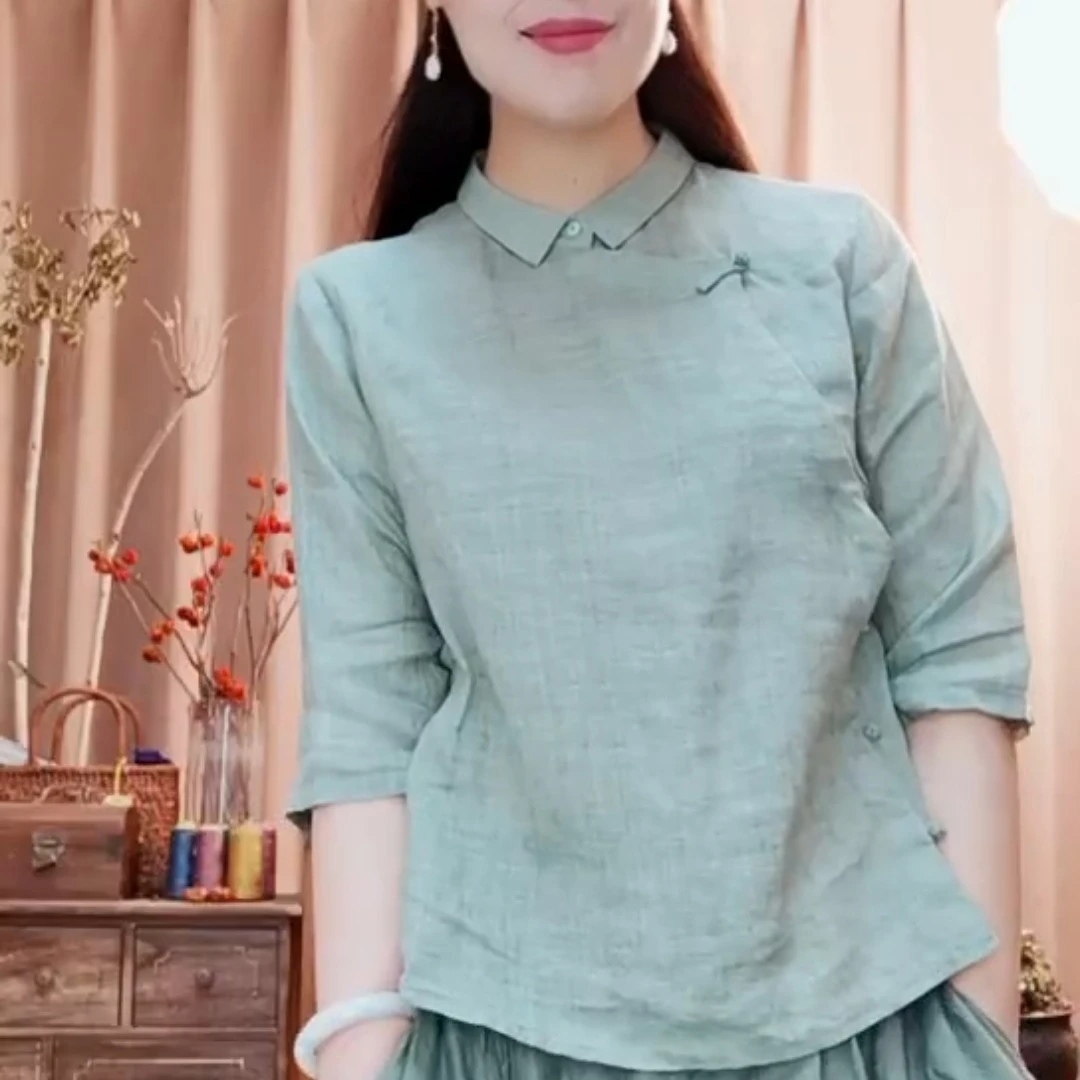 805复古短袖小上衣