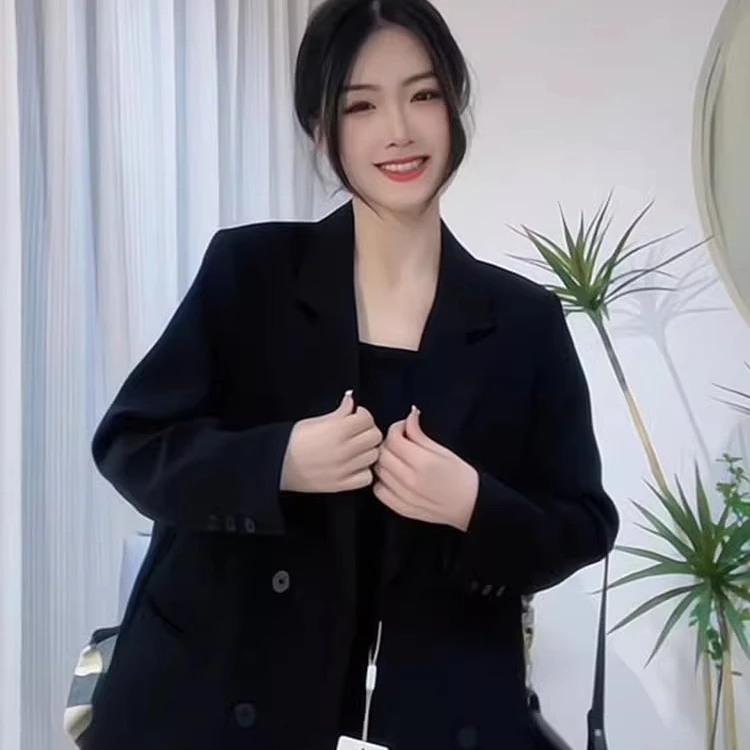 秋冬宽松西装外套女2025新款简约百搭高级感洋气小个子休闲西服潮