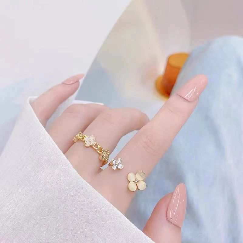 铜合金戒指 扣号专属可调节戒指女个性ins简约设计感百搭气质指环