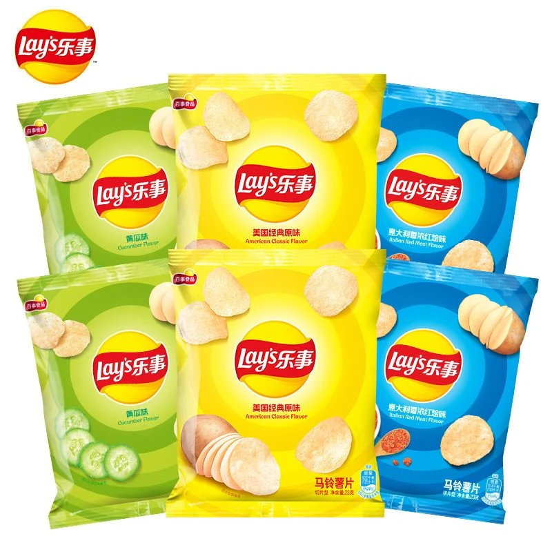 乐事原切薯片23克*5袋 多种口味随机发经典原味薄切休闲零食品