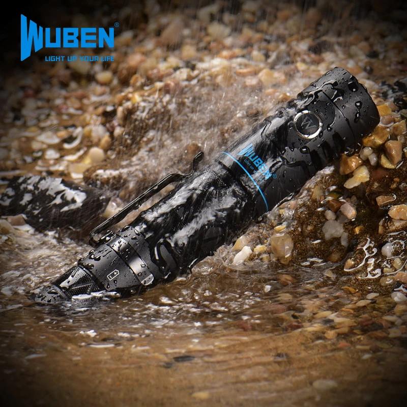 务本E12R户外强光超亮手电野营灯手电筒续航便携小型家用照明灯