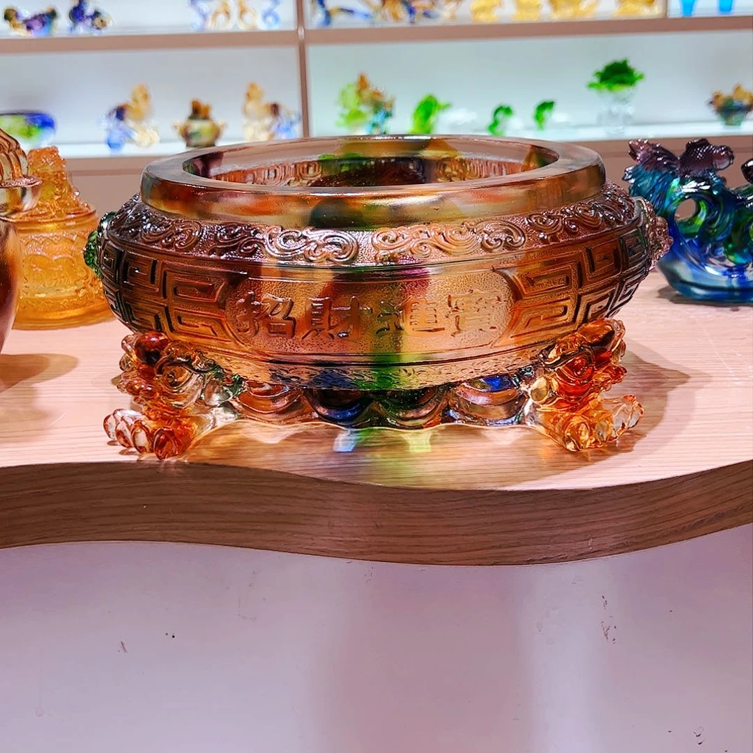 【闪购商品】摆件古法琉璃特大号聚宝盆