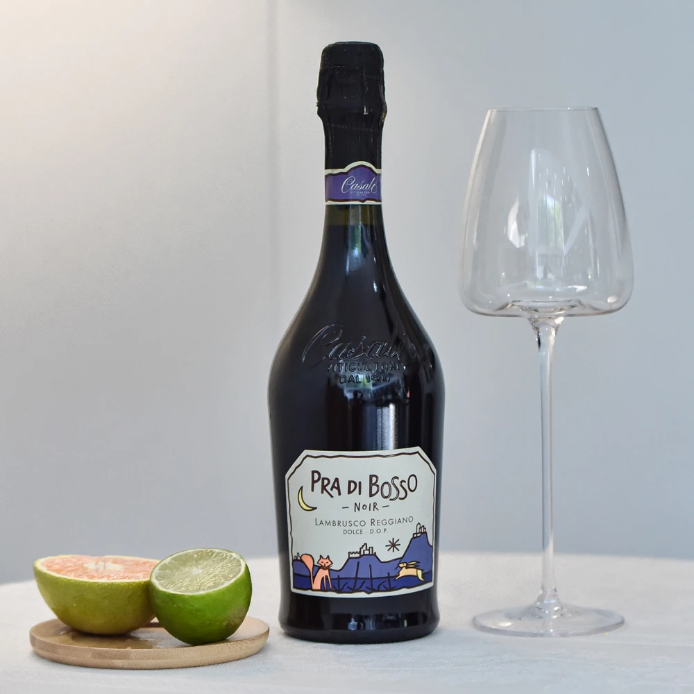 意大利波索童话红标半甜红紫标甜红起泡酒蓝布鲁斯科低度红葡萄酒