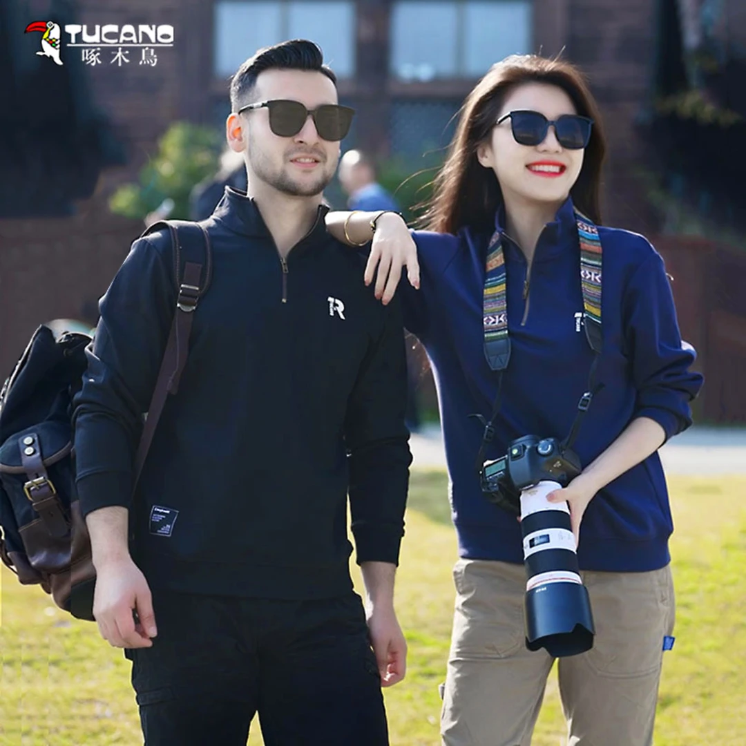TUCANO/啄木鳥半拉链长袖立领 潮款宽松休闲 春秋显瘦卫衣户外678