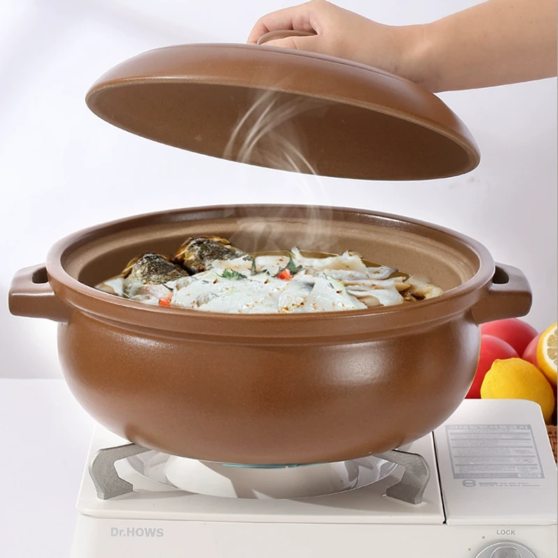 大口径砂锅大容量平定非遗火锅专用炖锅燃气灶汤煲家用商用沙锅