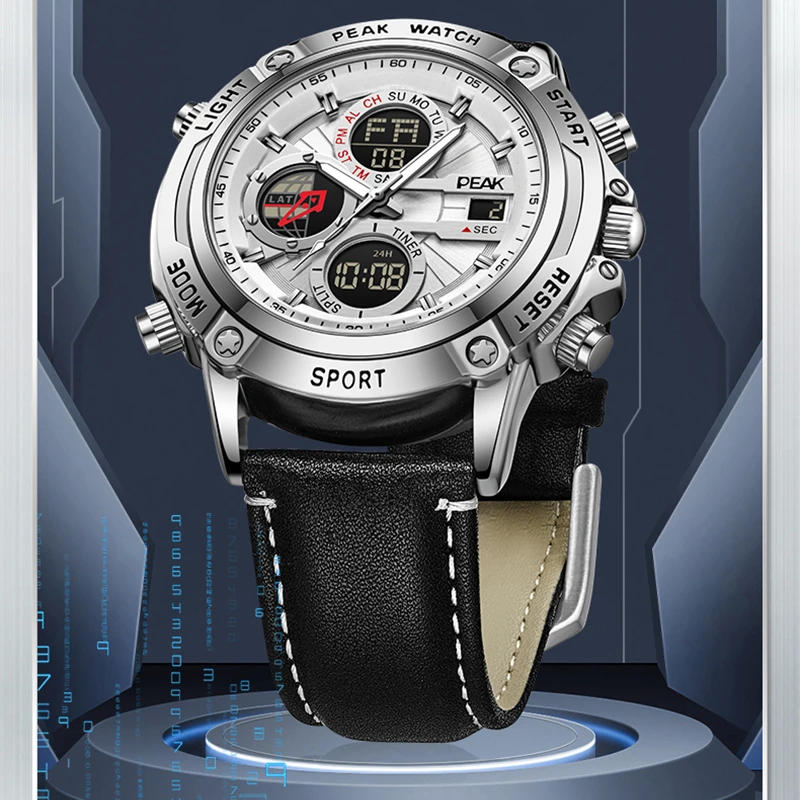 匹克手表男款初高中学生防水运动石英电子腕表2025新款青少年男表