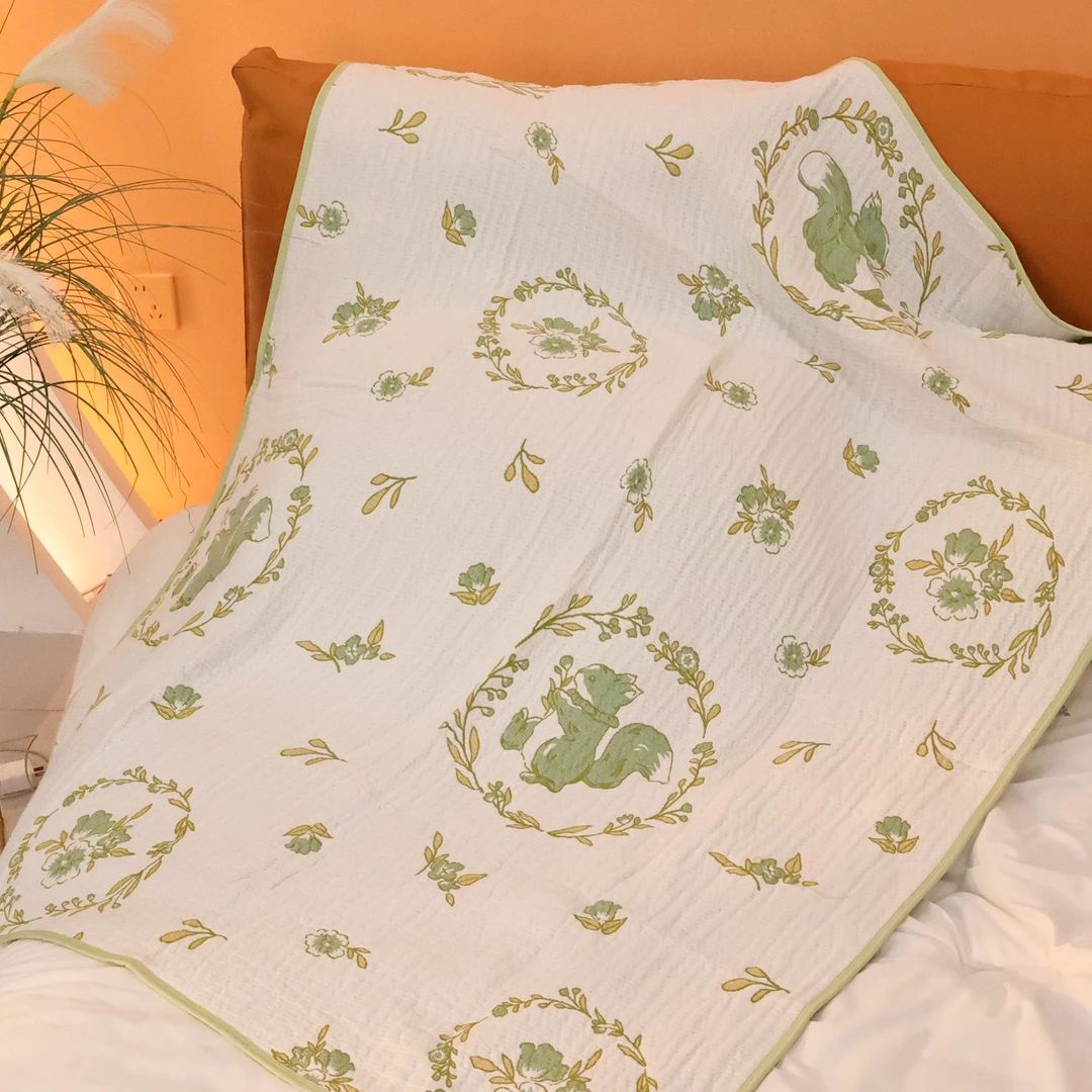 【花环松鼠】盖毯110*150