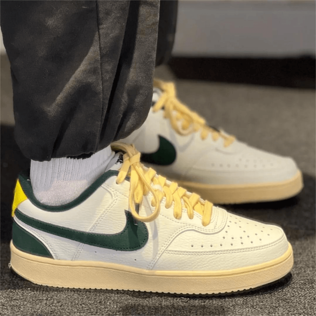 【断码清货】Nike/耐克 Court 防滑板鞋 男女同款 帆白绿FD0320-133